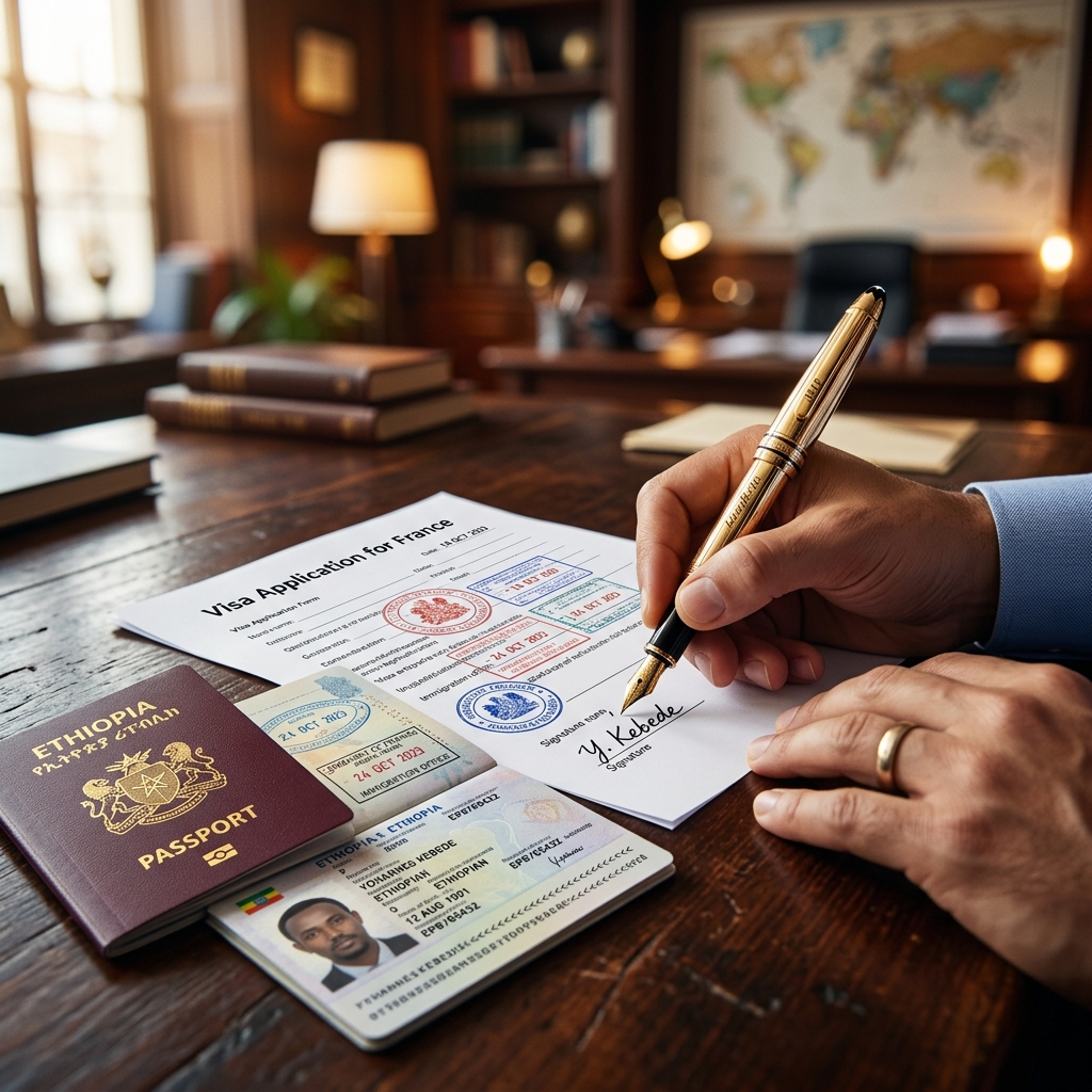 Ethiopian passport and travel document signing