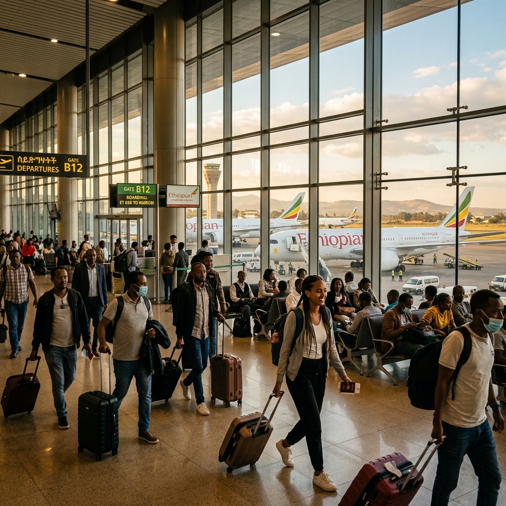 Ethiopian Airlines departure